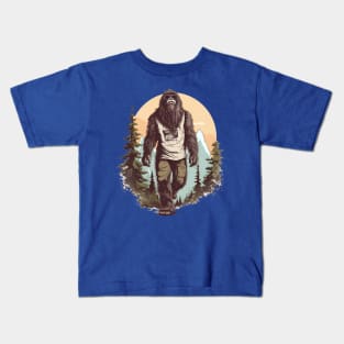 Dope Sasquatch in Nature Kids T-Shirt